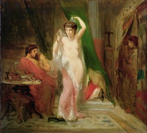 Candaule, král Lydie, ukazuje krásu své královny svému důvěrníkovi Gygesovi, 1850